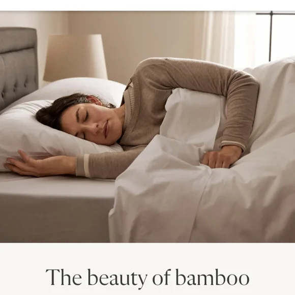 NIB Serenity Bamboo Luxury Sheet Sets, Twin XL, Split King White - Picture 3 of 5